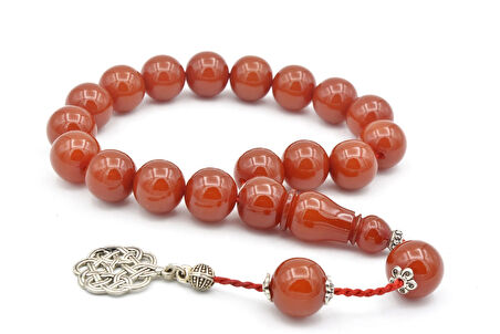 Sistemli Küre Kesim Turuncu Sıkma Kehribar Efe Maskot Tesbih