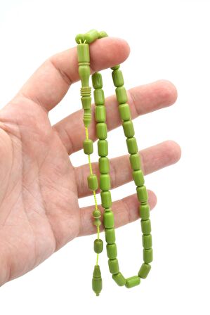 Muzaffer Dağ Usta İşi Yeşil Bowling Topu Katalin Tesbih