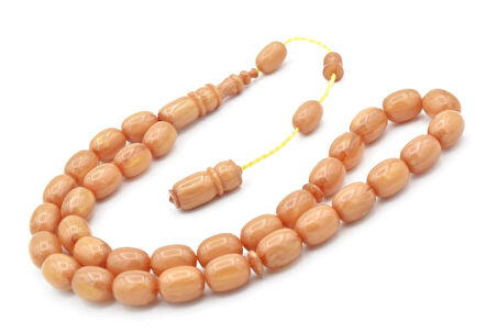 Usta İşi Sistemli Kapsül Kesim Hareli Bej Katalin Tesbih