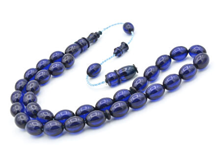 Usta İşi Sistemli Beyzi Kesim Lacivert Katalin Tesbih