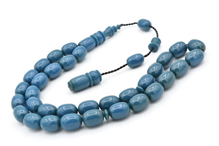 Usta İşi Sistemli Kapsül Kesim Mavi Katalin Tesbih