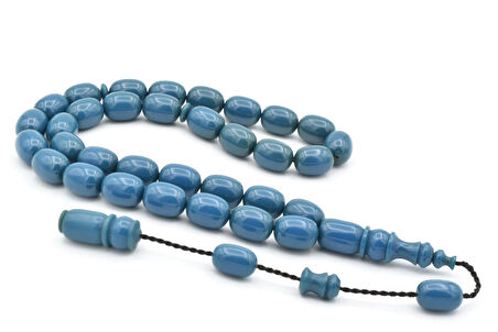 Usta İşi Sistemli Kapsül Kesim Mavi Katalin Tesbih