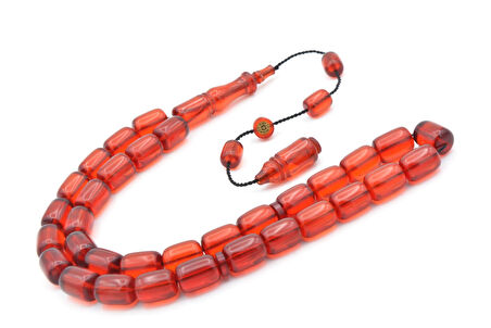 Hikmet Al Said İmzalı Kapsül Kesim Blok Zar Kehribar Tesbih