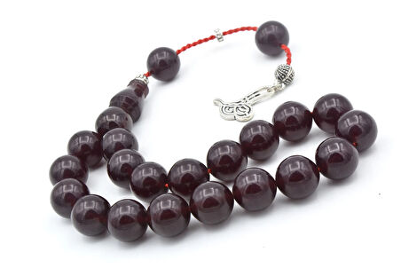 Sistemli Küre Kesim Fuşya Sıkma Kehribar Efe Maskot Tesbih