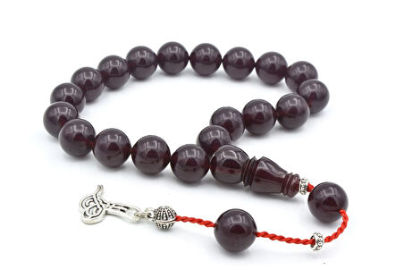 Sistemli Küre Kesim Fuşya Sıkma Kehribar Efe Maskot Tesbih