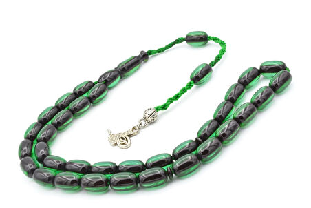 Sistemli Havşalı Kapsül Kesim Turkuaz Sıkma Kehribar Tesbih