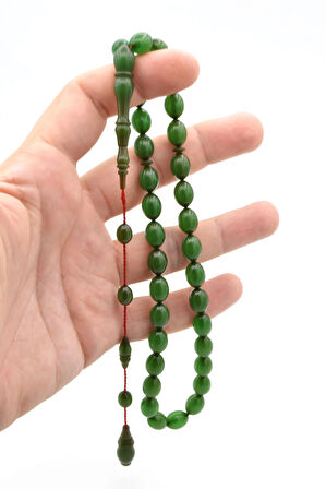 Ahmet Mstef Yapımı Beyzi Kesim Yeşil Katalin Tesbih