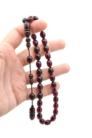 Usta İşi Sistemli Beyzi Kesim Mor Katalin Tesbih