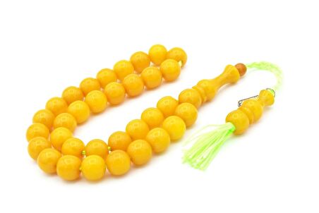 Zeyzun İmzalı Küre Kesim Sarı Sıkma Kehribar Tesbih