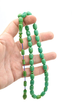 Hakkı Usta Yapımı Kapsül Kesim Mavi Katalin Tesbih