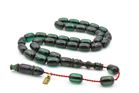 Ebu Sırr İmzalı Kapsül Kesim Petrol Mavisi Katalin Tesbih