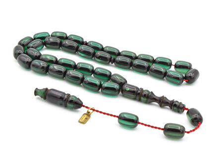 Ebu Sırr İmzalı Kapsül Kesim Petrol Mavisi Katalin Tesbih