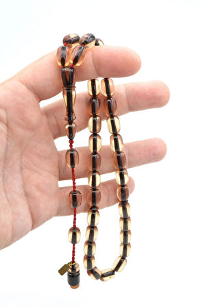 Ebu Sırr İmzalı Kapsül Kesim Şeffaf Katalin Tesbih