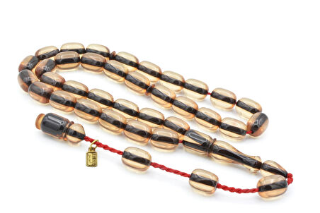 Ebu Sırr İmzalı Kapsül Kesim Şeffaf Katalin Tesbih