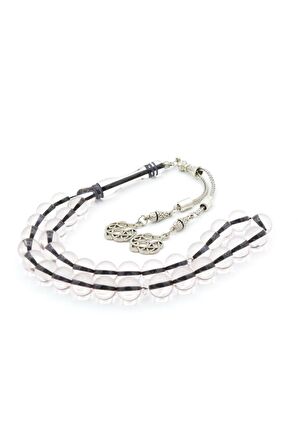 Küre Kesim Kokulu Şeffaf Toz Kehribar Tesbih 10 Mm