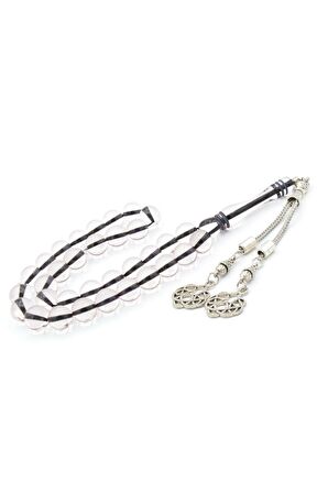 Küre Kesim Kokulu Şeffaf Toz Kehribar Tesbih 10 Mm