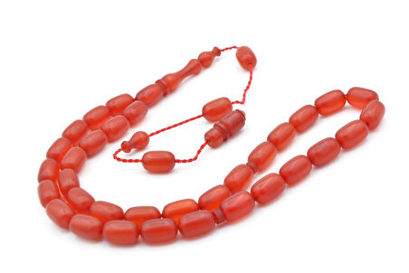 Sistemli Kapsül Kesim Bilek Boy Turuncu Sıkma Kehribar Tesbih 001