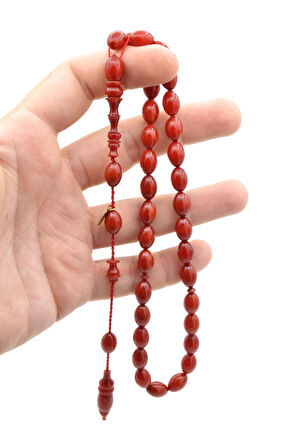 Mustafa Uysal İmzalı Beyzi Kesim Turuncu Katalin Tesbih