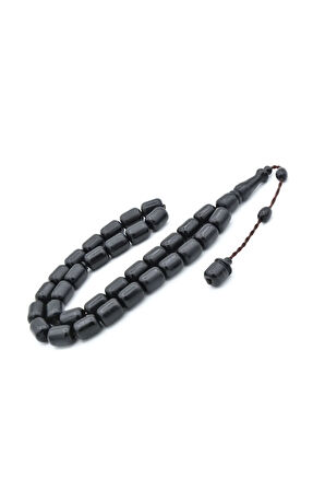 Sistemli Fıçı Kesim İri Boy Siyah Fiber Tesbih