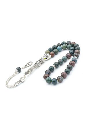 Hakiki Doğal Kan Taşı Tesbih 8.5 Mm