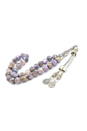 Hakiki Doğal Çeroit Taşı Tesbih 8.5 Mm