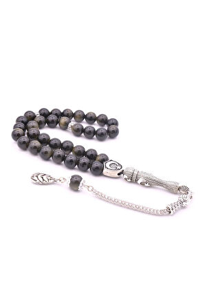 Hakiki Doğal Rainbow Obsidyen Taşı Tesbih 8 Mm