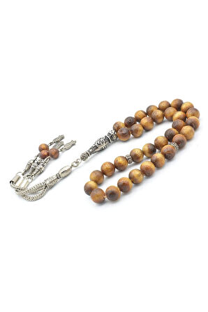 Hakiki Doğal Altın Mercan Tesbih 8 Mm