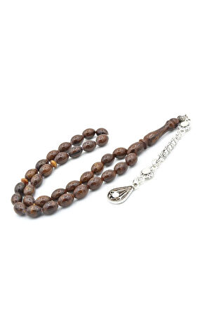 Beyzi Kesim Günlük Boy Hareli Kahverengi Beyrut Kehribar Tesbih