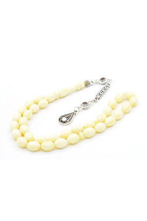 Beyzi Kesim Günlük Boy Hareli Beyaz Beyrut Kehribar Tesbih