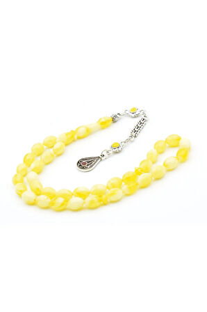 Beyzi Kesim Günlük Boy Sarı Beyaz Beyrut Kehribar Tesbih