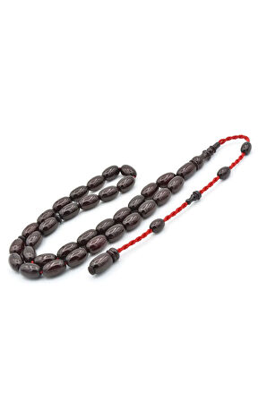 Ahmet Emin Yapımı Osmanlı Model İri Boy Vişne Sıkma Kehribar Tesbih