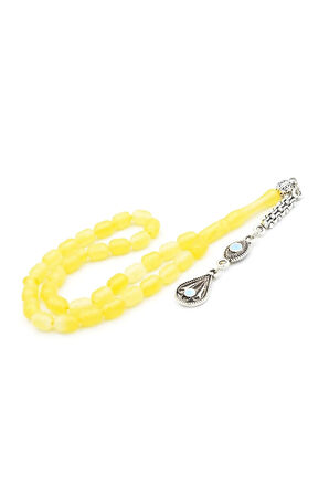 Kapsül Kesim Bilek Boy Hareli Sarı Beyrut Kehribar Tesbih