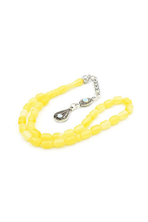 Kapsül Kesim Bilek Boy Hareli Sarı Beyrut Kehribar Tesbih