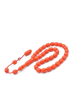 Şükrü Baba İmzalı Kapsül Bilek Boy Turuncu Katalin Tesbih