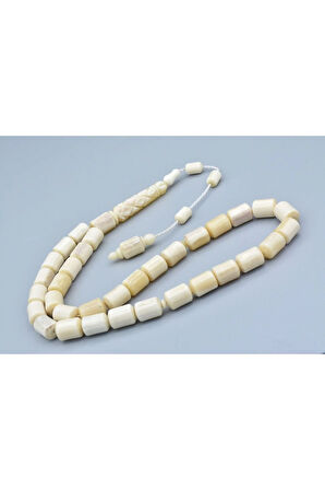 Usta İşi İmamesi Oymalı Kapsül Kesim İri Boy Balina Kemiği Tesbih