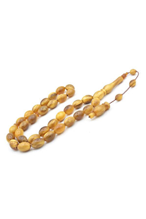 Usta İşi Sistemli İri Boy Arpa Kesim Ceylan Boynuzu Tesbih 013