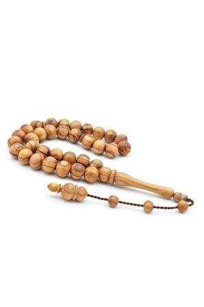 Usta İşi Sistemli Küre Kesim Zeytin Ağacı Tesbih