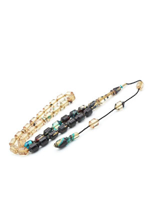 Hakan Turan Yapımı Uçlu Kapsül Kesim Renk Süzmesi Sıkma Kehribar Tesbih