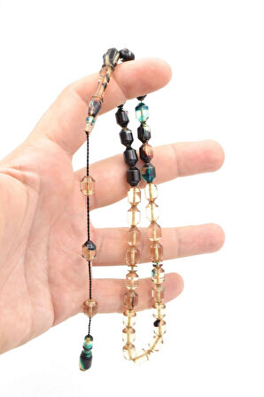 Hakan Turan Yapımı Uçlu Kapsül Kesim Renk Süzmesi Sıkma Kehribar Tesbih