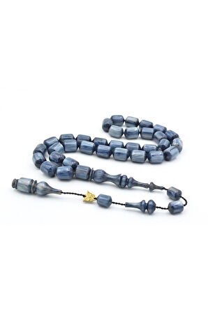 Usta İşi İmzalı Kapsül Kesim Lacivert Katalin Tesbih