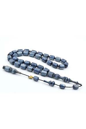 Usta İşi İmzalı Kapsül Kesim Lacivert Katalin Tesbih