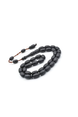 Sistemli Kapsül Kesim Günlük Boy Siyah Fiber Tesbih