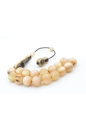 Sistemli Küre Kesim Koç Boynuzu Efe Maskot Tesbih 14 Mm