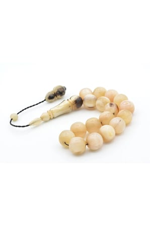 Sistemli Küre Kesim Koç Boynuzu Efe Maskot Tesbih 14 Mm