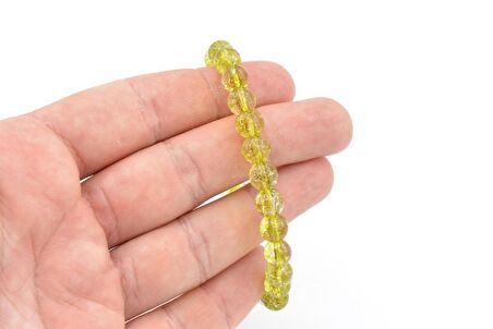 Hakiki Doğal Olivin Peridot Taşı Bileklik