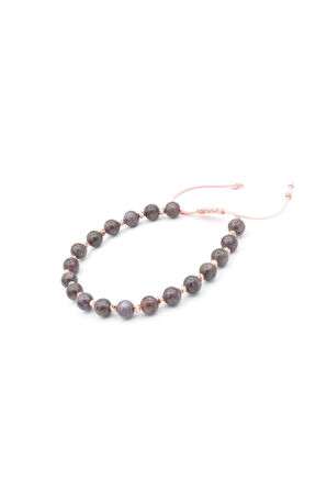 Makrome Model Hakiki Yakut Taşı Bileklik 6.5 Mm