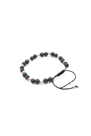 Makrome Model Hakiki Şungit Taşı Bileklik 6 Mm