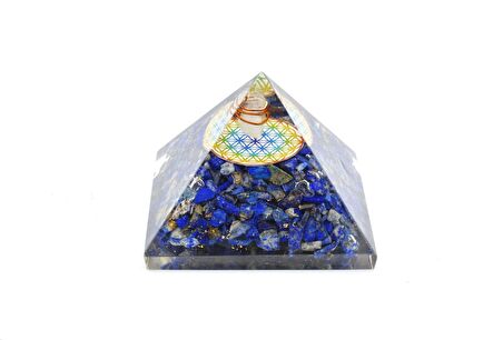 Hakiki Doğal Lapis Lazuli Taşı Orgonit Piramit 175 Gram