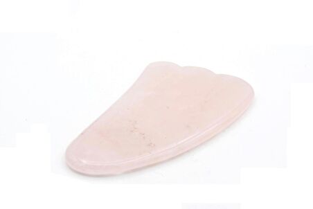 Hakiki Doğal Pembe Kuvars Taşı Gua Sha Masaj Aleti