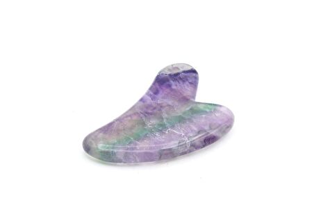 Hakiki Doğal Florit Taşı Gua Sha Masaj Aleti